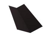 Планка ендовы верхней 145х145 0,5 Drap RAL 9005 черный (3м) Центр Кровли