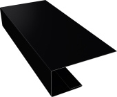 J-Профиль 18мм Grand Line 0,5 Полидэкстер TwinColor RAL 9005 черный (2м) Центр Кровли