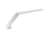 Планка карнизная для мягкой кровли 100х60 0,5 Satin с пленкой RAL 9003 сигнальный белый (2м) Центр Кровли