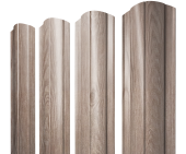 Штакетник Круглый фигурный 0,45 Print Elite White Wood TwinColor Центр Кровли
