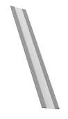 Крепежная планка жалюзи Milan, Milan Slim, Tokyo 0,5 Satin RAL 9006 бело-алюминиевый (1,8м) Центр Кровли