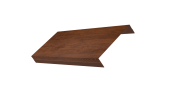 Ламель обратная 125 забора жалюзи Texas 0,45 Print Premium с пленкой Golden Wood Fresh TwinColor Центр Кровли