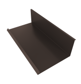 Планка примыкания нижняя к трубе 130х240 0,5 Velur X RR 32 темно-коричневый (3м) Центр Кровли
