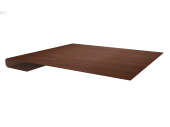 Планка завершающая 0,45 Print Elite Choco Wood TwinColor (2м) Центр Кровли