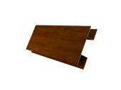 Планка H-образная Экобрус 0,45 Print-Double Premium с пленкой Golden Wood Intense F (3м) Центр Кровли