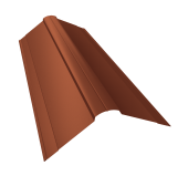 Планка конька фигурного 150x150 0,5 Satin Matt TX RAL 8004 терракота (3м) Центр Кровли