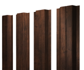 Штакетник П-образный A с прямым резом 0,45 Print Premium Cherry Wood Dark FTC Центр Кровли