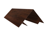 Планка угла внешнего составная верхняя 0,45 Print-Double Premium Cherry Wood Dark F (2м) Центр Кровли