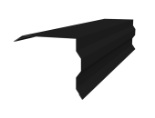 Планка торцевая фигурная 100х85 0,5 Velur X RAL 9005 черный (3м) Центр Кровли