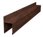 Планка опорная составная внешняя для забора жалюзи Palermo 0,45 Print-Double Premium Cherry Wood Dark F (3м) Центр Кровли