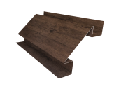 Угол внутренний сложный 75мм 0,45 Print Elite Antique Wood TwinColor (3м) Центр Кровли