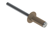 Заклёпка вытяжная Daxmer 4,0х12 RAL 1019 (500шт) сталь/сталь Центр Кровли