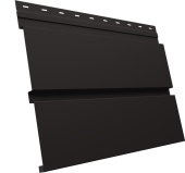 Софит металлический Квадро Брус v02 Grand Line без перфорации 0,5 Velur X RR 32 темно-коричневый Центр Кровли