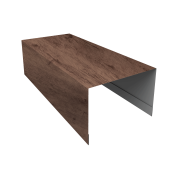 Крышка для забора из сайдинга ЭкоБрус 0,45 Print Premium Almond Wood Fresh (2,5м) Центр Кровли