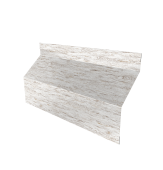 Ламель забора жалюзи Milan Slim стартовая/финишная для калиток и ворот 0,45 Print Elite Nordic Snow TwinColor Центр Кровли