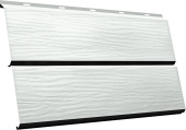 Сайдинг металлический ЭкоБрус 3D Grand Line 0,45 Drap ТХ с пленкой RAL 9003 сигнальный белый Центр Кровли