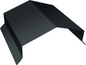 Парапетная крышка угольная 150мм Grand Line 0,5 Полидэкстер TwinColor RAL 7016 антрацитово-серый (3м) Центр Кровли
