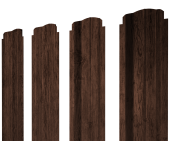 Штакетник П-образный В фигурный 0,4 Print Premium Antique Wood TwinColor Центр Кровли