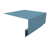 Планка околооконная сложная Экобрус Grand Line 200х75х25 0,45 Drap TX RAL 5024 пастельно-синий (3м) Центр Кровли