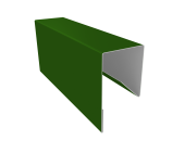 Планка П-образная заборная 17 0,45 PE с пленкой RAL 6002 лиственно-зеленый (3м) Центр Кровли