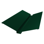 Планка ендовы верхней 115х30х115 0,45 PE-Double с пленкой RAL 6005 зеленый мох (3м) Центр Кровли