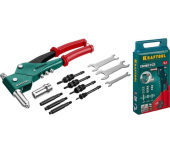 Заклепочник комбинированный Kraftool Combo3-M6 360°,поворотный, 3 вида заклёпок, в кейсе (31178_z01) Центр Кровли
