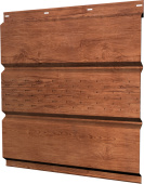 Софит металлический Классик v02 Grand Line центральная перфорация 0,45 Print Premium Rowan Wood Intense FTC Центр Кровли