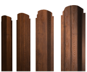 Штакетник П-образный А фигурный 0,45 Print-Double Premium Golden Wood Fresh Центр Кровли