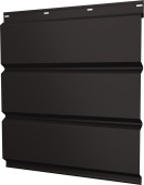 Софит металлический Классик v02 Grand Line без перфорации 0,5 Satin с пленкой RR 32 темно-коричневый Центр Кровли