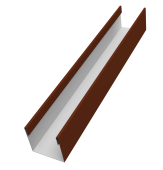 Стойка жалюзи Milan Slim 0,45 PE RAL 3009 оксидно-красный (2,5м) Центр Кровли