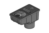 Трап уличный пластиковый Gidrolica Rain ТУ-30.16,6.20 с глухой пластиковой крышкой (28135) Центр Кровли