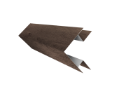 Угол внешний сложный 75х75 0,45 Print Premium Almond Wood Fresh (2м) Центр Кровли