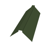 Планка конька плоского 115х30х115 0,5 Satin Matt TX RAL 6020 хромовая зелень (3м) Центр Кровли