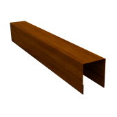 Планка боковая для забора из сайдинга ЭкоБрус 0,45 Print-double Premium Golden Wood Intense F (2,06м) Центр Кровли