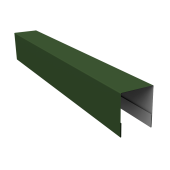 Планка боковая для забора из сайдинга ЭкоБрус 0,5 Satin Matt TX RAL 6020 хромовая зелень (3м) Центр Кровли