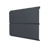 Софит ЭкоБрус new c перфорацией 0,5 PE с пленкой RAL 7024 мокрый асфальт Центр Кровли