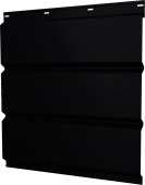 Софит металлический Классик v02 Grand Line центральная перфорация 0,45 PE с пленкой RAL 9005 черный Центр Кровли