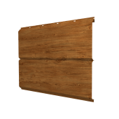 Софит ЭкоБрус new без перфорации 0,45 Print Elite с пленкой Golden Wood TwinColor Центр Кровли