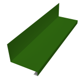 Планка примыкание нижнее к трубе для Кликфальц Pro 0,45 PE с пленкой RAL 6002 лиственно-зеленый (2м) Центр Кровли