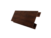 Планка H-образная Экобрус 0,45 Print Premium с пленкой Cherry Wood Dark FTC (3м) Центр Кровли