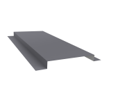 Планка кожуха сегментного 150 0,5 Satin с пленкой RAL 7004 сигнальный серый (0,8м) Центр Кровли