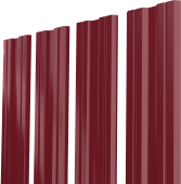 Штакетник Twin XL с прямым резом Grand Line 0,5 Satin Matt TX RAL 3005 красное вино Центр Кровли