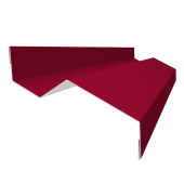 Планка примыкания внакладку 25х17х35х17 0,45 PE с пленкой RAL 3003 рубиново-красный (2м) Центр Кровли