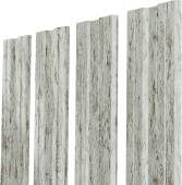 Штакетник Twin XL с прямым резом Grand Line 0,45 Print Elite Snow Wood TwinColor Центр Кровли