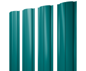 Штакетник Полукруглый Slim с прямым резом 0,45 PE RAL 5021 водная синь Центр Кровли