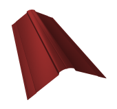 Планка конька фигурного 150x150 0,45 PE с пленкой RAL 3011 коричнево-красный (3м) Центр Кровли