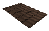 Металлочерепица Классик ("Classic") v02 0,5 Satin Matt RAL 8017 шоколад Центр Кровли