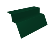 Планка карнизная для металлочерепицы квинта Uno 0,5 Satin с пленкой RAL 6005 зеленый мох (3м) Центр Кровли