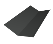 Планка ендовы нижней 300х300 0,45 PE-Double с пленкой RAL 7016 антрацитово-серый (3м) Центр Кровли