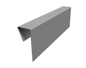 Планка приемная оконная фибросайдинга 0,45 PE с пленкой RAL 9006 бело-алюминиевый (3м) Центр Кровли